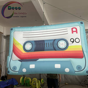 เทปคาสเซ็ตแขวนสีเขียวประดับแบบเป่าลมดีไซน์ใหม่สำหรับงานเทศกาลดนตรีการตกแต่งเวที - Product Image 3