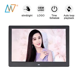 cheap small led photoframe 12 inch digital picture frame target commercial video