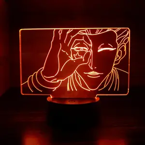 Gece lambası 3D şarkıcı Ariana Grande 3D Ariana Grande akıllı dokunmatik 7 renk LED 50 yenilik plastik