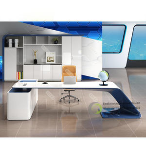 Chaises de bureau sur mesure mobilier de bureau en bois comptoir de réception de luxe - Product Image 1