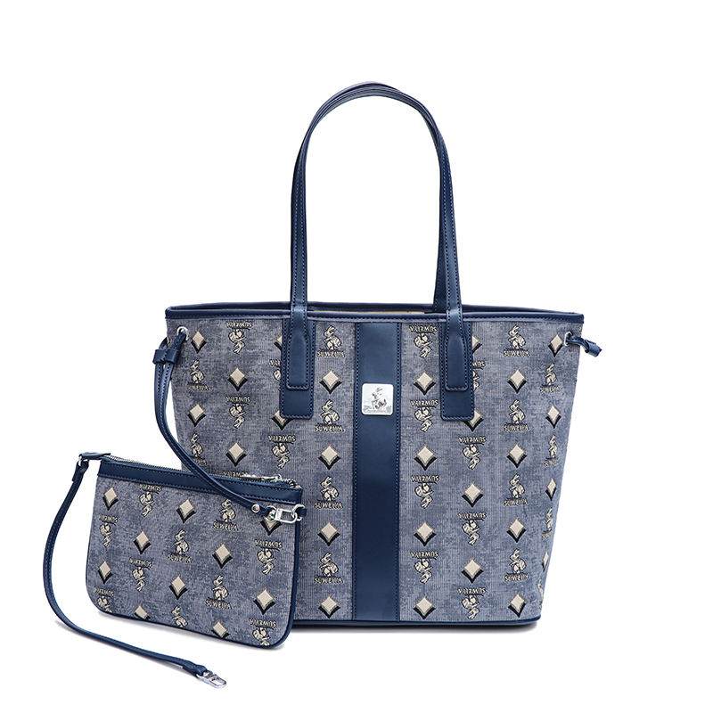 D1722#Embroidered blue rabbit