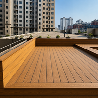 Plancher de terrasse en WPC, terrasse en WPC massif, terrasse en composite bois-plastique, revêtement de sol extérieur en relief 3D pour usages multiples