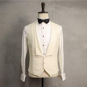 Traje de esmoquin clásico MTM para <span class=keywords><strong>hombre</strong></span> con solapa chal, chaqueta y chaleco, traje de novio a medida, esmoquin blanco personalizado para <span class=keywords><strong>hombre</strong></span>, 3 piezas - Product Image 5