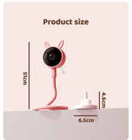 Monitor Bayi Pintar TUYA dengan Visi Malam, Sensor Suhu dan Kelembapan, Audio Dua Arah dengan Deteksi Suhu & Suara AI