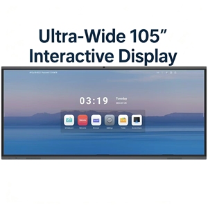 หน้าจออินฟาเรดขนาด105นิ้วหน้าจอกว้างพิเศษแบบอินเทอร์แอคทีฟ4K พร้อมจุดสัมผัส20/40สำหรับใช้ในห้องเรียนและห้องประชุม - Product Image 4