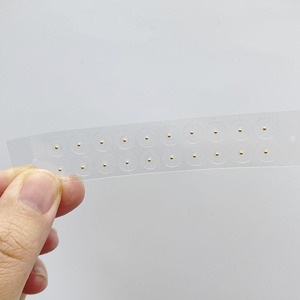 Semi auricolari in oro 24k a lunga durata con adesivo delicato sulla pelle, logo personalizzato, 20 pezzi, impermeabili, per agopuntura auricolare in oro 24k - Product Image 2