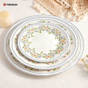 Vintage Floral New <b>Bone</b> <b>China</b> Dinnerware <b>Set</b> New Design Charger Dessert <b>Dinner</b> Plates for Weddings Birthdays - Product Image 1