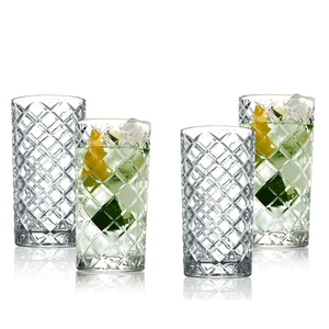 Vasos de Fábrica NOVARE al por Mayor, Vaso de Jugo de 14 Onzas, Vaso Multifuncional de Cristal con Diseño de Diamante - Product Image 5