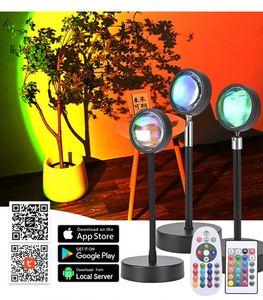 LED Sunset Lamp <b>Nightlights</b> USB Projector Birthday Party Decoration Mood Lights for Bedroom Living Room Wall Photography - Product Image 4
