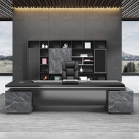 Poste de travail commercial moderne et luxueux, polyvalent, pour chef/directeur, bureau debout en panneaux de bois, assemblage facile, haute qualité ML