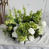 Fleur de table décorative pour salle de mariage, plante verte artificielle, fleur de chandelier de 60 cm