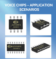 SIZEYUAN SZY52F4 SOP16 IC vocal 32 bits, 10 broches E/S numériques programmables, 192 secondes, 16K de mémoire vocale, applications vocales FLASH