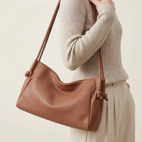 Sac Hobo en Cuir Véritable Tendance Automne/Printemps Portable Imperméable avec Fermeture Éclair Personnalisable pour Ordinateur Portable Femme Usine OEM ODM