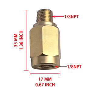 Adaptateur de valve de régulation de pression de carburant en laiton NPT 1/8-27 compatible avec le boîtier de filtre à carburant diesel 24V 12 soupapes 5.9L 6.7L Ram Cummins - Product Image 5