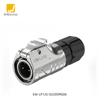 Connecteur d'aviation E-Weichat LP12 PBT 2/3/4/5/6/7/8 broches, soudable, étanche IP67, 120V/125V 5A/3A
