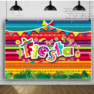 México Fiesta Antecedentes a tema messicano festa a strisce sfondo Fiesta Cinco De Mayo decorazione per feste - Product Image 2