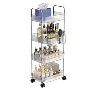 Chariot de rangement à 3 niveaux en acrylique transparent, mobile, pour cosmétiques, idéal pour salons de manucure et instituts de beauté - Vente chaude - Product Image 5