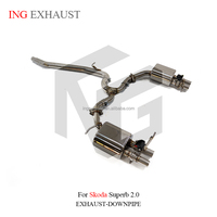 ING Promotion : Échappement Catback en Acier Inoxydable avec Valve pour Skoda Superb 2.0T (à partir de 2010) - Pièces de Performance Auto