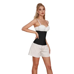 Womens Underbust Corset Plus Size XS To 6XL Latex Rubber fajas Colombia label Waist Trainer 9 Rods Slimming Girdle Belt