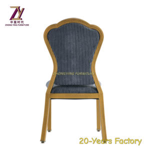 Chaises de banquet empilables en métal avec support en fer doré pour hôtels et mariages, portables et pour les repas en plein air, vente directe d'usine - Product Image 5