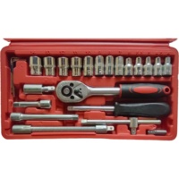 Ensemble d'outils de réparation automobile et domestique professionnel de 46 pièces, comprenant des meuleuses, des perceuses, des tournevis, des outils à main, un coffret rigide combiné