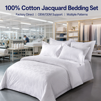 Parure de lit jacquard rose blanche 4 pièces pour hôtels, gîtes, appartements, clubs de villégiature – Vente en gros directe usine, fournisseur personnalisé