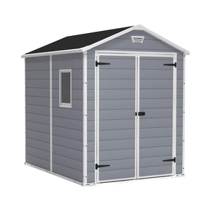 Caseta de Almacenamiento de Jardín de Plástico Impermeable de 6x5 pies con Piso para Guardar Cortacésped, Muebles de Patio, Herramientas, Bicicleta - Product Image 2