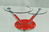 Table basse en verre moderne convertible et rotative Table de salon pliée Table de café de nombreuses options de couleur en usine
