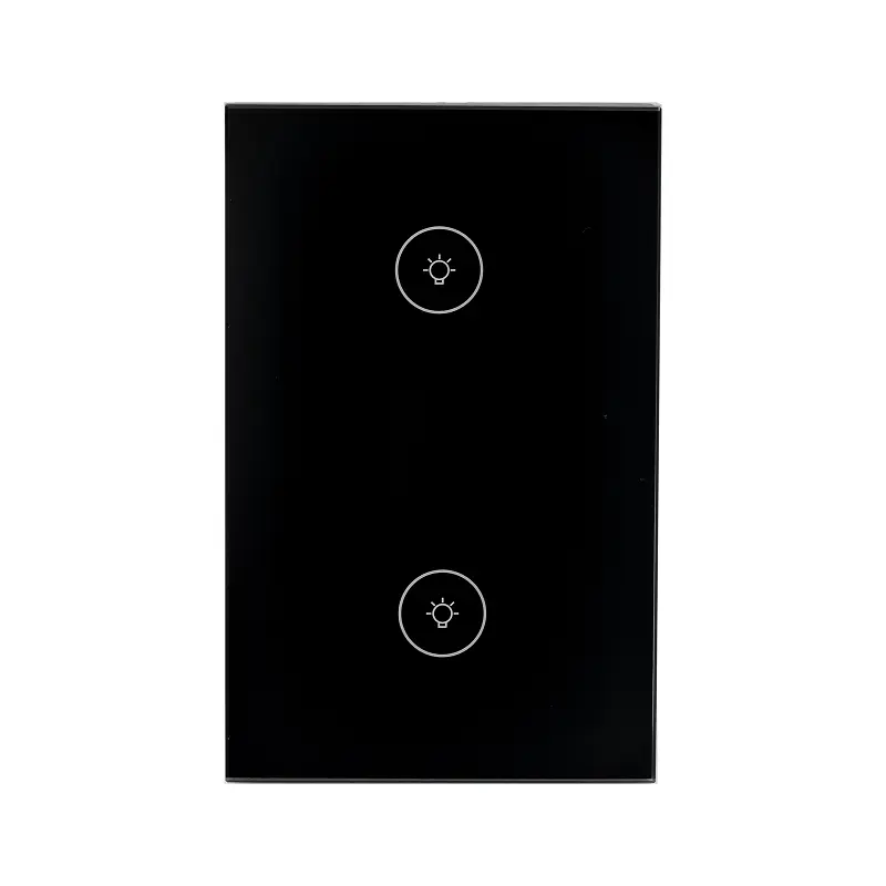 Black US Standard 10A tuya smart switch Mobile Phone App remote control intelligent touch switches smart home