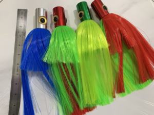 11 pouces cuivre tête Ilander pêche à la traîne leurre avec cheveux en Nylon pour jeu pêche leurre insulaire leurres matériel de pêche - Product Image 5