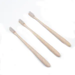 Disposable Hotel Eco-friendly Wheat Straw Toothbrush For Home Hotel Use