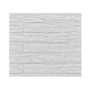 Aislamiento térmico de piedra de ladrillo patrón adhesivo decoración 3d papel tapiz de pared de espuma azulejos de la pared