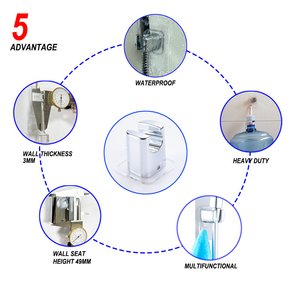 No-Drill Shower Head Holder Adjustable <strong>Spray</strong> Head <strong>Mount</strong> Bathroom Shower Accessories Rain Shower Head Bracket Fixed Wall <strong>Mount</strong> - Product Image 3