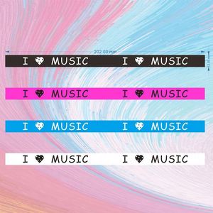 New Sports <b>Bracelet</b> I <b>Love</b> Music Silicone <b>Bracelet</b> Hip Hop Rock Music Party Rubber <b>Bracelet</b> Customizable Logo - Product Image 2