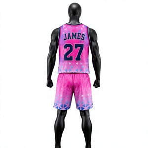 Conjunto de camiseta de baloncesto LoyalBlood para hombre, cuello en V, sin mangas, estampado sublimado, uniformes deportivos de secado rápido para adultos, todas las estaciones - Product Image 2
