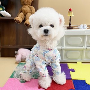 Floral Dog Pants Polyester Comfortable Four Legged Protection For Small Medium Dogs Spring Summer Autumn Walks - Product Image 2