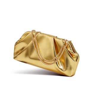 Nouveau sac plissé en cuir PU effet nuage pour femme, sac à bandoulière carré tendance avec chaîne résistante à l'eau - Product Image 2
