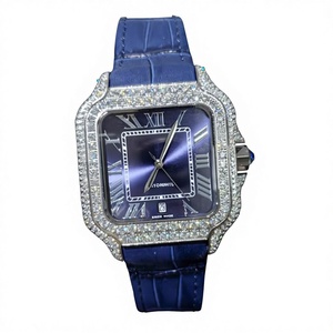 Relojes de Diamantes Moissanite VVS de Fábrica al por Mayor, Marca Árabe, Reloj de Pulsera con Incrustaciones de Diamantes para Regalo, Relojes Passd - Product Image 6