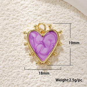 Colgante <span class=keywords><strong>en</strong></span> forma de corazón de lava Accesorio de bricolaje con cristal rojo Mini y tamaños grandes Colgantes y dijes de moda - Product Image 3