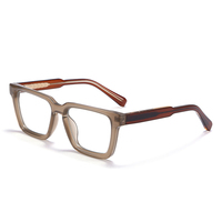 Monture de lunettes rétro à monture épaisse pour hommes et femmes, avec insert CP, design color block tendance, anti-lumière bleue, pour myopie