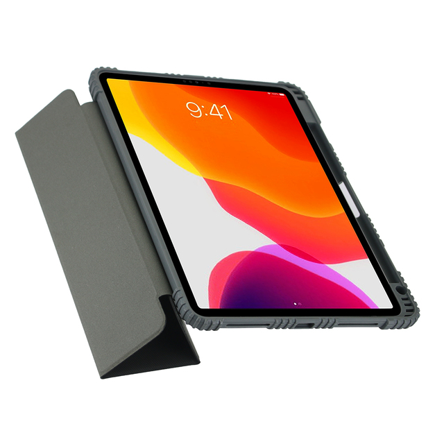 Shockproof Anti-Bending Case for Samsung Galaxy Tab S7 Plus 12.4 Inch, Reinforced Hard Acrylic Back Tri-Fold Stand