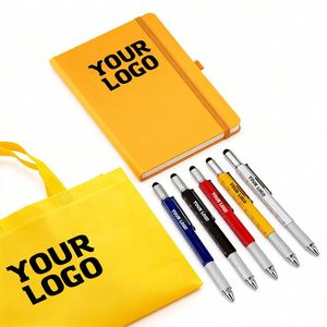Stylo multifonction 6-en-1 : stylo à bille, niveau et accessoire pour écran tactile, idéal pour la promotion, stylo publicitaire, cadeaux, stylet - Product Image 1