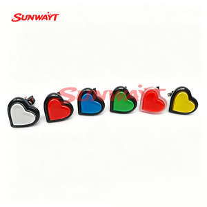 Interrupteurs à bouton-poussoir momentanés en plastique en forme de cœur, 12V 55mm, éclairés par LED, pour machine de jeu à monnayeur - Product Image 5