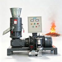Petite machine à granulés de sciure à matrice plate, moulin à granulés de bois biomasse pour transformer les déchets de bois en granulés de combustion de 6 mm