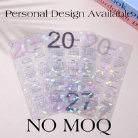 Hongbo meilleure vente étanche holographique A6 2027 calendrier tableau de bord pour classeurs budgétaires comme insert à feuilles mobiles pour cadeau organisateur
