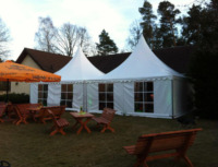 Carpa Gazebo Pagoda de Techo Alto, Blanca, de PVC, para Fiestas, Eventos al Aire Libre, Cumpleaños, Aniversarios, Recepciones, 3x3m, 4x4m, 5x5m, 6x6m