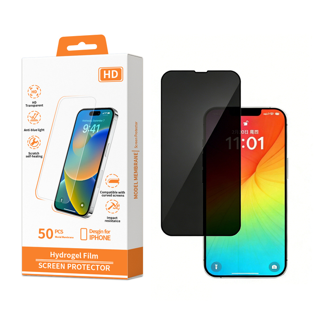 Matte Privacy Filter 0.15mm Ultra-Thin TPU Hydrogel Film Anti-Spy Waterproof Anti-Glare Mobile Phone Screen Protector for