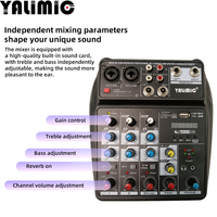 Offre Spéciale console de mixage portable à 4 canaux avec carte son intégrée peut ajuster les effets sonores indépendamment pour la diffusion en direct