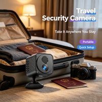 Caméras de sécurité intérieures sans fil avec surveillance à distance, capteur CMOS, mini caméra Wifi portable Cube 1080P avec vision nocturne
