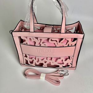 Bolso Tote Hongliantong2025, Nuevo Diseño Retro con Patrón Calado, Color Sólido, Bolso <span class=keywords><strong>de</strong></span> Mano Elegante - Product Image 1